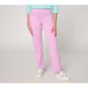 Quacker Factory Women's Pants Sz M Short DreamJeanne Pull-On Purple A354566